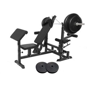 Gorilla Sports Multigympaket BASIC Black/White 60kg - Svart Gorilla Sports