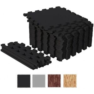 Gorilla Sports Gymgolv Träningsgolv Gymmatta 30x30cm Set 18 - Svart Gorilla Sports