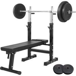 Gorilla Sports Bänkpress BLACK/WHITE Skivstång 60kg - Svart Gorilla Sports