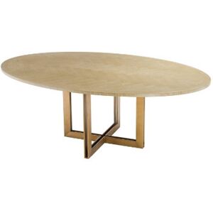 Eichholtz Melchior oval matbord mässing Eichholtz