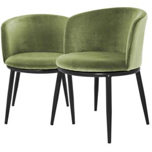 Eichholtz Filmore matstolar cameron light green 2-pack Eichholtz