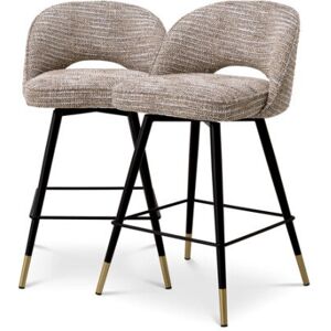 Eichholtz Cliff barstol mademoiselle beige 2-set Eichholtz