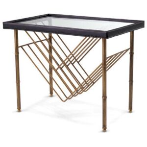 Eichholtz Princess sidobord black leather Eichholtz