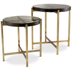 Eichholtz Haymann sidobord antik mässing 2-Set Eichholtz