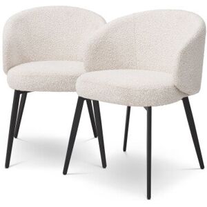 Eichholtz Lloyd karmstol bouclé cream 2-pack Eichholtz