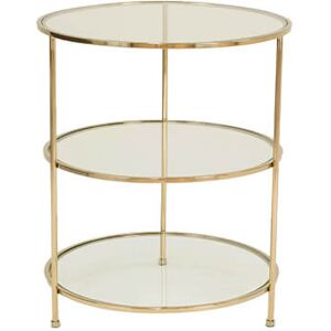 Ruth & Joanna Layer sidobord mässing klarglas Ruth & Joanna