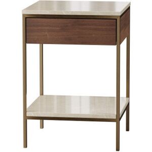 Ruth & Joanna Erin sidobord mässing valnöt beige Ruth & Joanna